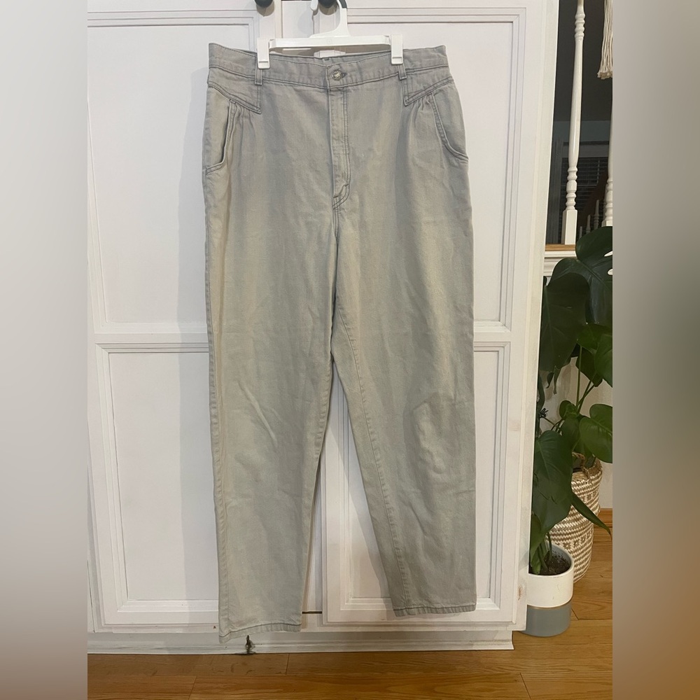 Levis 550 Vintage Light Grey Relaxed Fit Jeans Womens 18 High Rise Denim